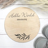 Inspired Wholesale - Birth Announcement Disc - Elegant Leaf