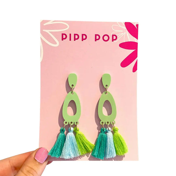 Pipp & Pop - Remi Tassel Dangles - Pistachio