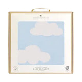 Living Textiles - Pram Knitted Blanket - Cloud Whisper / Blue