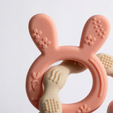 Playground - Silicone Bunny Teether - Pink