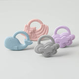 Playground - 2pk Silicone Teether - Stars & Cloud Pink