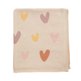 Living Textiles - Jacquard Blanket - Bohemian Bliss/ Hearts