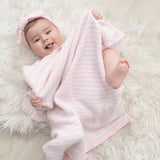 Living Textiles - 100% Cotton Knit Stripe Blanket