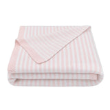 Living Textiles - 100% Cotton Knit Stripe Blanket