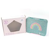 Mum Made Yum - Bento Lunchbox (Large) - Sparkle Teal Rainbow