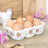 Lou Lou Bell - Hen Print Ceramic Egg Holder