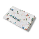 Snuggle Hunny - Trains Organic Muslin Wrap