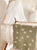 Over The Dandelions - Daisy Blanket in Thyme