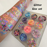Poppet Locks - Faves Glitter wax/balm Set - Pack of 12 colours