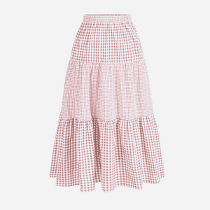 Love Henry - Girls Maxi Skirt - Pink Gingham