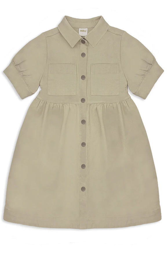 Milky - Ecru Puff Sleeve Dress