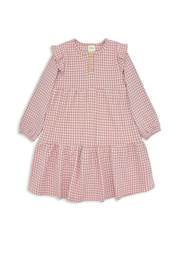 Milky - Rose Check Frill Dress