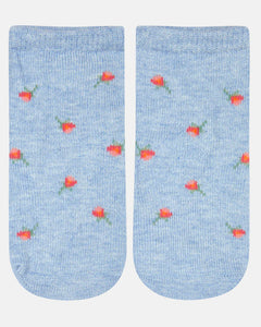 Toshi - Organic Socks Ankle Jacquard - Indent - Skyla