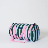 Project Ten - Barrel Bag – Green Blue Stripe