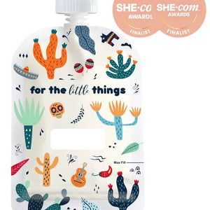 Sinchies - 150ml Reusable Food Pouches - Cactus Fiesta (pack of 5)