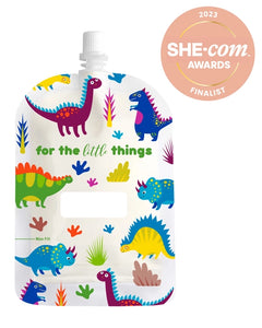 Sinchies - 150ml Reusable Food Pouches - Dinosaurs (pack of 5)