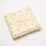 Over The Dandelions - Organic Muslin Blanket Daisy with Lace