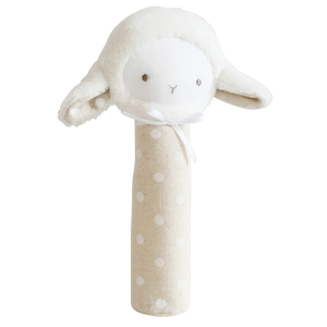 Alimrose - Lamby Squeaker White Linen Spot