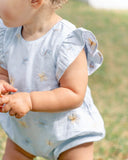 Bebe - LIBBY EMBROIDERED BUTTERFLY ROMPER