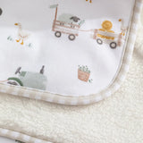 Living Textiles - Jersey Sherpa Blanket - Tractor Ride