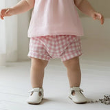 Love Henry - Baby Girls Lucy Shorts - Pink Check