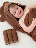 Kiin - Wash Cloths 3 Pack - Chocolate