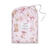 Snuggle Hunny - Fitted Cot Sheet - Boots & Bows
