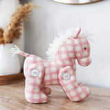 Alimrose - Jointed Pony 22cm Pink Check