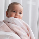 Living Textiles - Chenille Blanket - Checkered Pink