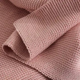 Living Textiles - Pram Knitted Blanket - Dusty Rose