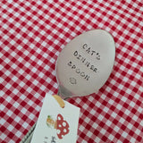Samantha's Studio - "Cat's Dinner Spoon" Quote Cutlery (Spoon), Stamped Cutlery