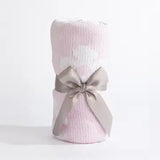 Living Textiles - Chenille Blanket - Purple Flowers