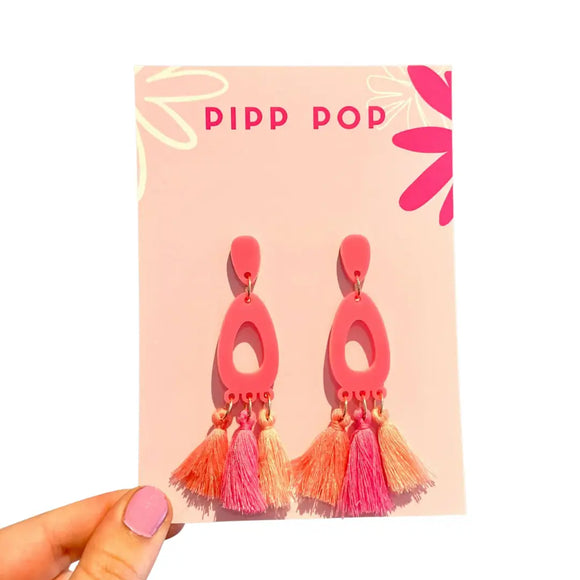 Pipp & Pop - Remi Tassel Dangles - Pink 1.0