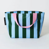 Project Ten - Mini Tote – Green Blue Stripe