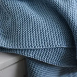 Living Textiles - Pram Knitted Blanket - Celestial Blue