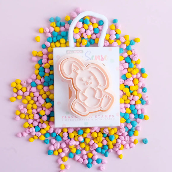 Play Sense - Eco Playdough Stamp | Easter Bunny - Pink