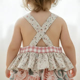 Love Henry - Baby Girls Frilly Playsuit - Pretty Blossom