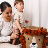 Living Textiles - Cotton Rope Animal Hamper - Lion