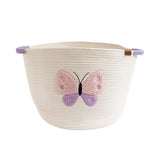 Living Textiles - Cotton Rope Embroidered Hampers - Butterfly