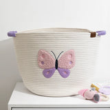Living Textiles - Cotton Rope Embroidered Hampers - Butterfly