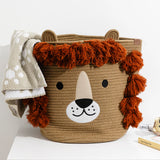 Living Textiles - Cotton Rope Animal Hamper - Lion