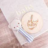 Alimrose - Ted Stick Rattle Chambray Stripe