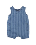 Bebe - SWAY DENIM STRIPE ROMPER