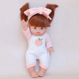 SALLI COLLECTIVE - Dolls Peaches & Cream  Romper+Bow Set🍑
