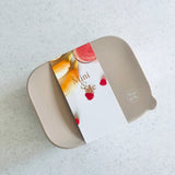 Cuddle Bug & Co - Stainless Steel Bento Box with Silicone Divider Almond