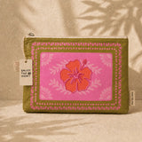 Enjoy The View - Large Toiletry Bag 30cm (12") | Zip Pouch | Hibiscus Clutch