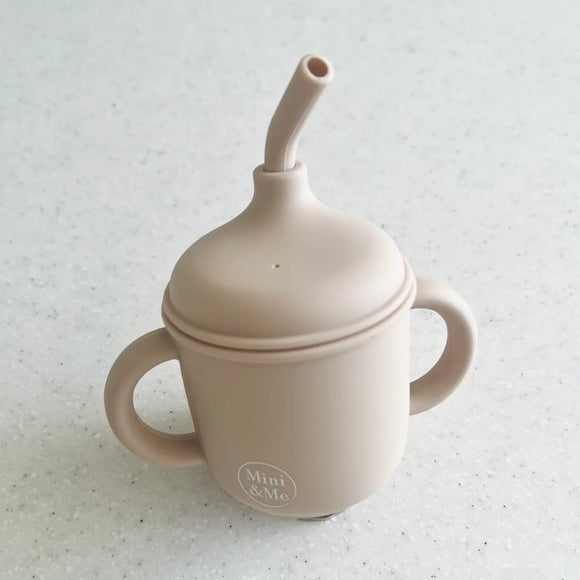 Cuddle Bug & Co - Transitional Straw Sippy Cup Almond