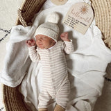 Timber Tinkers - Hello World Pink Sun Wooden Arch Birth Disc