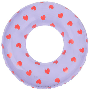 Swim Essentials - Swim Ring, Lilac Hearts, 90 cm