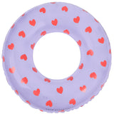 Swim Essentials - Swim Ring, Lilac Hearts, 90 cm